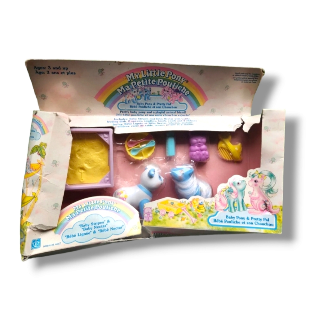 RARE My Little Pony Baby & Pretty Pal 1988 Hasbro - Baby Stripes & Baby Nectar